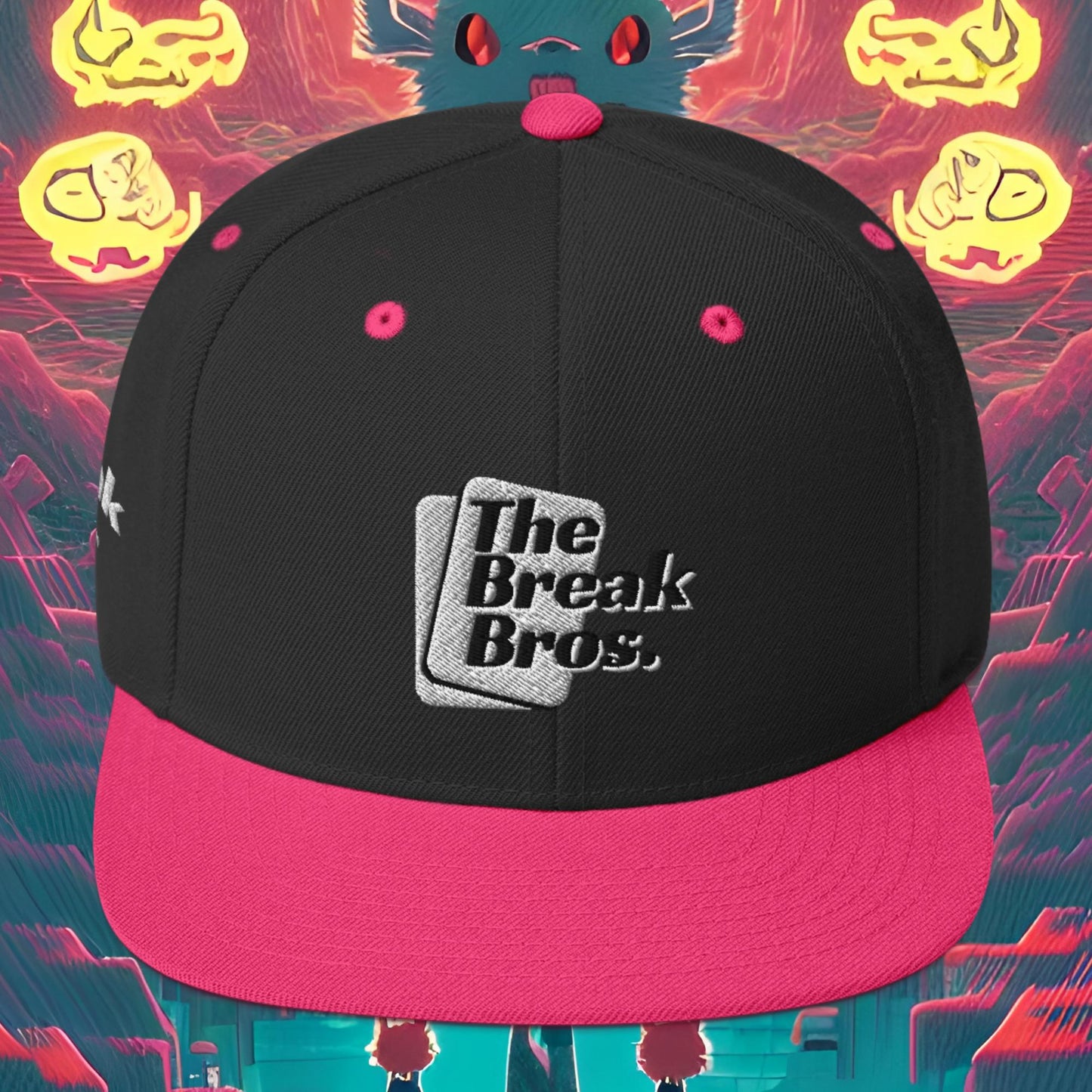 Break Bros Snapback Hat White Logo