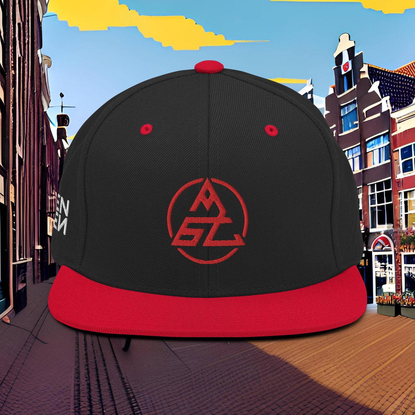 Negen Zeven Red Logo SnapBack Cap
