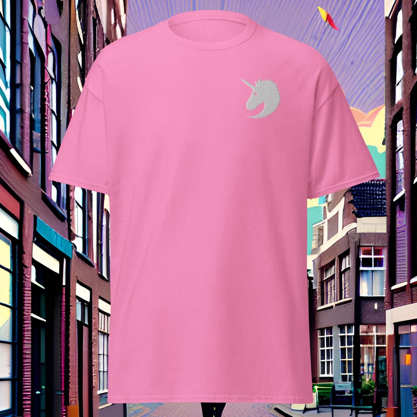Majestic Entertainment Tee - White Embroidery