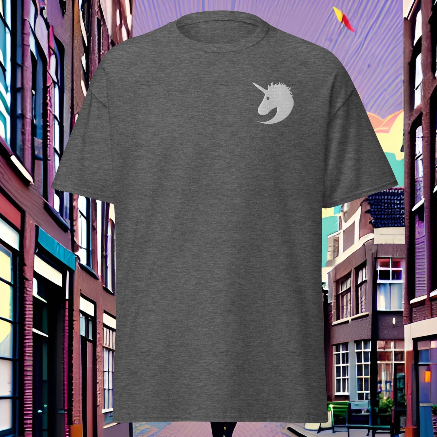 Majestic Entertainment Tee - White Embroidery