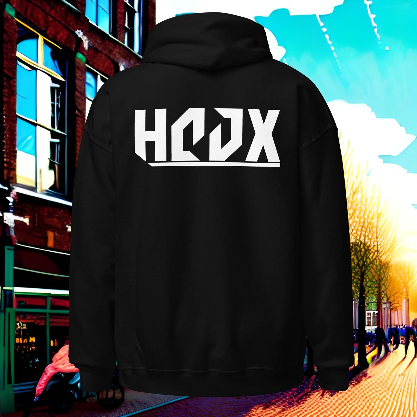 Negen Zeven - HOOX Hoodie White Print