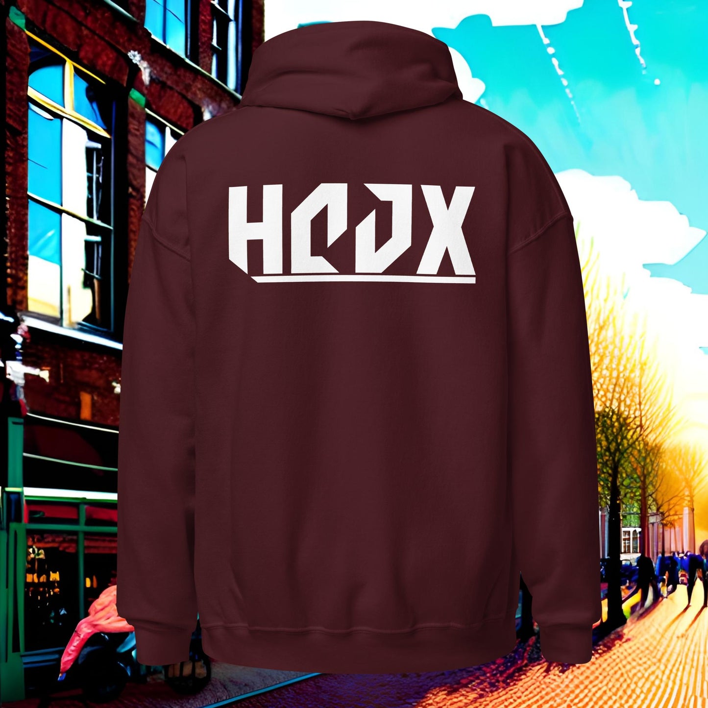 Negen Zeven - HOOX Hoodie White Print