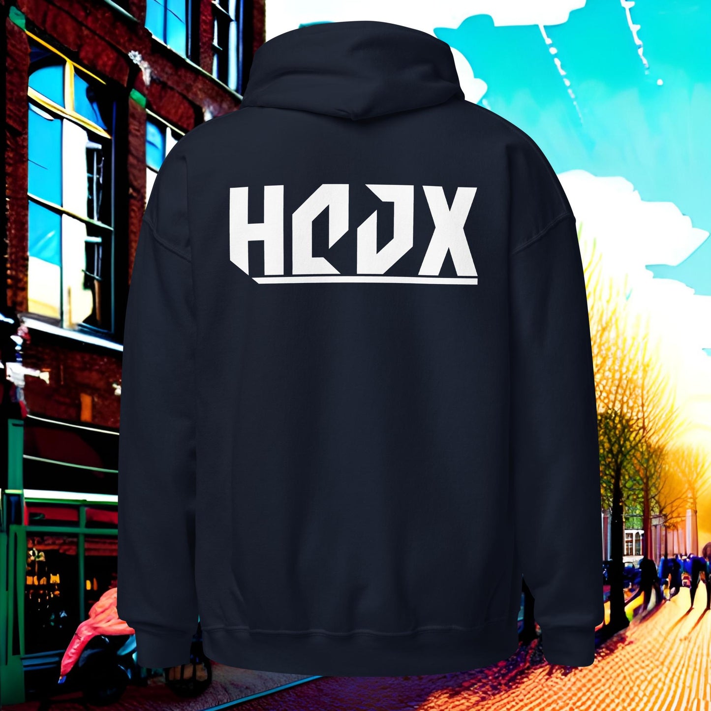 Negen Zeven - HOOX Hoodie White Print