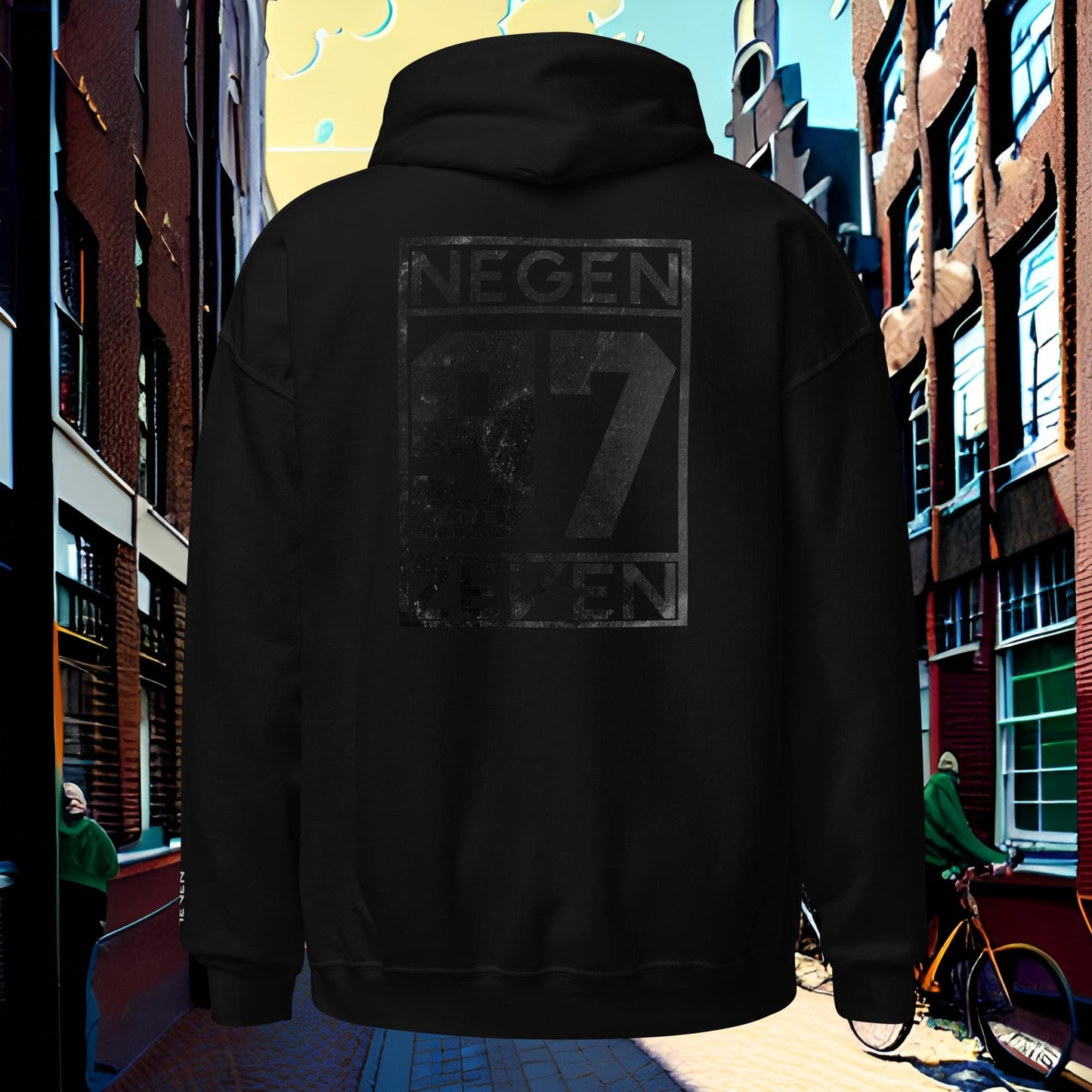 Negen Zeven Summer Hoodie Black