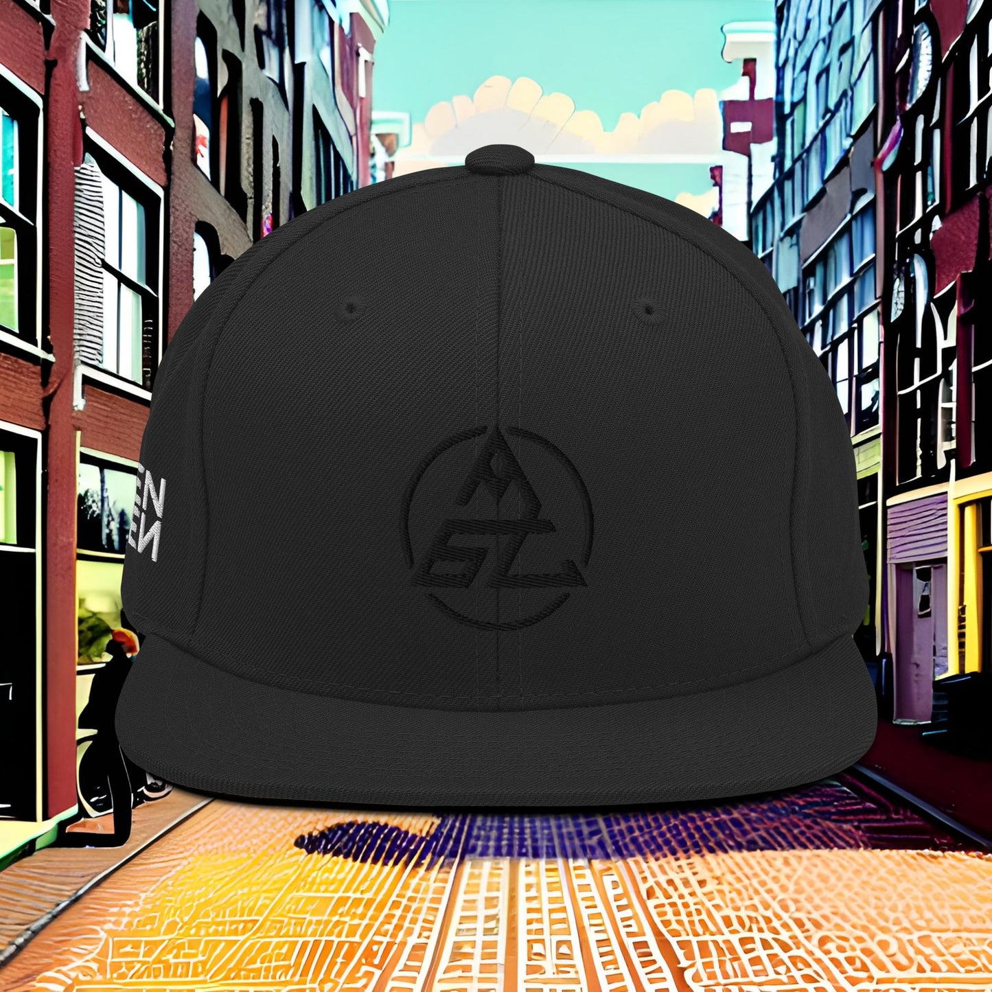 Negen Zeven Black Logo SnapBack Cap