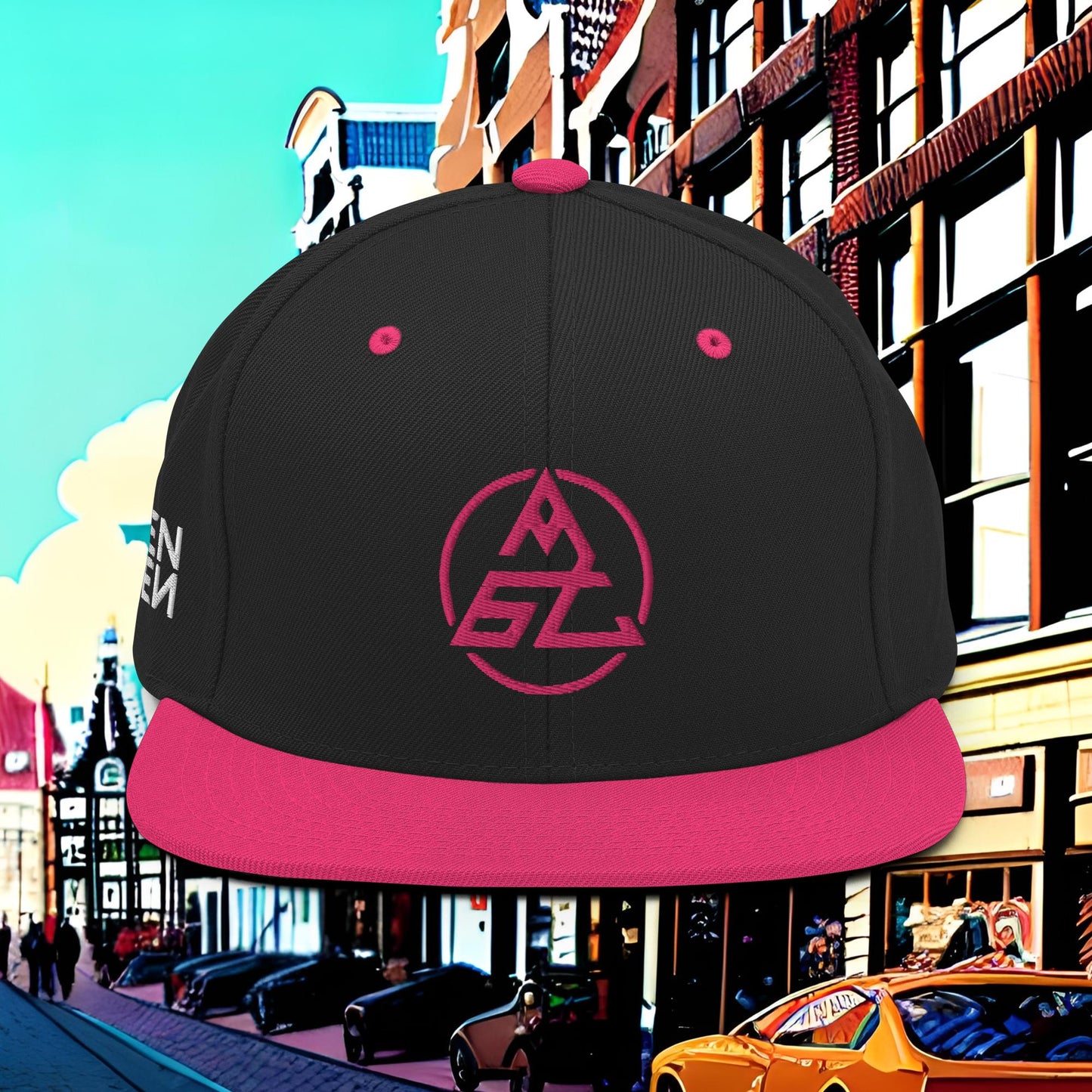 Negen Zeven Pink Logo SnapBack Cap