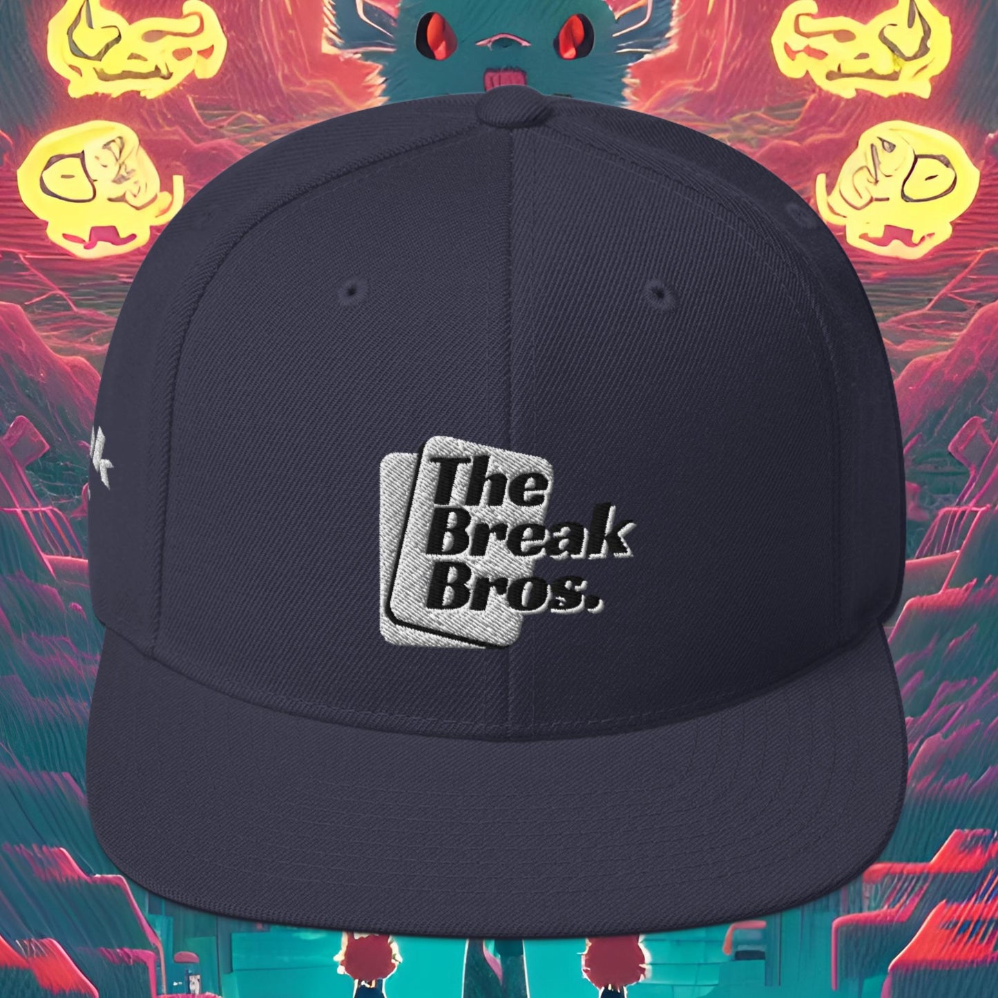 Break Bros Snapback Hat White Logo