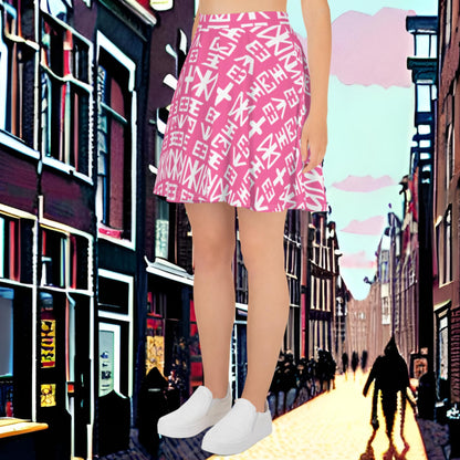 Negen Zeven Pink Skater Skirt